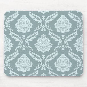 Rococo Damast Patroon Eendenei Blauw+Turquoise Muismat