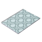 Rococo Damast Patroon Eendenei Blauw+Turquoise Notitieboek (Linkerzijde)