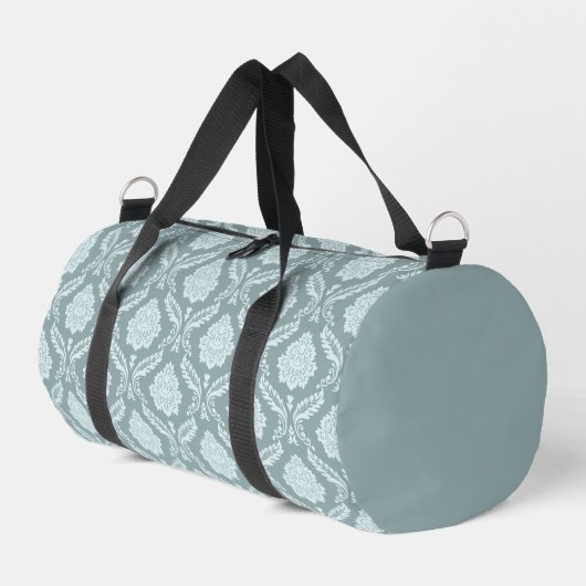 Rococo Damast Patroon Eendenei Blauw+Turquoise Plunjezak (Linkerhoek)