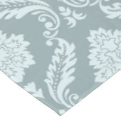 Rococo Damast Patroon Eendenei Blauw+Turquoise Tafelkleed (Gekanteld)