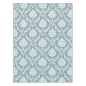 Rococo Damast Patroon Eendenei Blauw+Turquoise Tafelkleed (Voorkant)