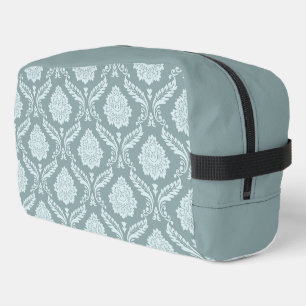 Rococo Damast Patroon Eendenei Blauw+Turquoise Toilettasje