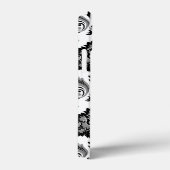 Rococo Damast Patroon Grijs Zwart Wit Case-Mate iPhone Case (Achterkant / Rechts)