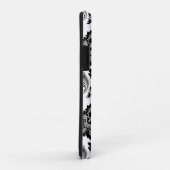 Rococo Damast Patroon Grijs Zwart Wit Case-Mate iPhone Case (Achterkant/rechts)