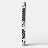Rococo Damast Patroon Grijs Zwart Wit Case-Mate iPhone Case (Achterkant / Links)