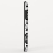 Rococo Damast Patroon Grijs Zwart Wit Case-Mate iPhone Case (Achterkant/rechts)