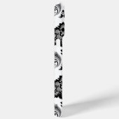 Rococo Damast Patroon Grijs Zwart Wit Case-Mate iPhone Case (Achterkant / Rechts)