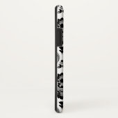 Rococo Damast Patroon Grijs Zwart Wit Case-Mate iPhone Case (Achterkant/rechts)