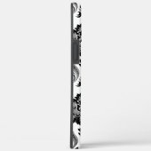 Rococo Damast Patroon Grijs Zwart Wit Case-Mate iPhone Case (Achterkant / Rechts)
