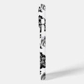 Rococo Damast Patroon Grijs Zwart Wit Case-Mate iPhone Case (Achterkant / Links)