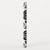 Rococo Damast Patroon Grijs Zwart Wit Case-Mate iPhone Case (Achterkant/rechts)