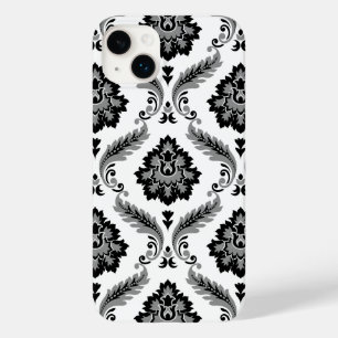 Rococo Damast Patroon Grijs Zwart Wit Case-Mate iPhone 14 Plus Hoesje