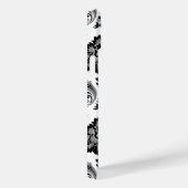 Rococo Damast Patroon Grijs Zwart Wit Case-Mate iPhone Case (Achterkant / Rechts)
