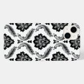 Rococo Damast Patroon Grijs Zwart Wit Case-Mate iPhone Case (Achterkant (horizontaal))