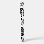 Rococo Damast Patroon Grijs Zwart Wit Case-Mate iPhone Case (Achterkant / Links)