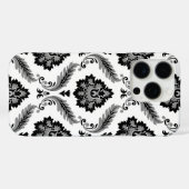 Rococo Damast Patroon Grijs Zwart Wit Case-Mate iPhone Case (Achterkant (horizontaal))
