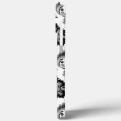 Rococo Damast Patroon Grijs Zwart Wit Case-Mate iPhone Case (Achterkant / Links)