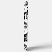 Rococo Damast Patroon Grijs Zwart Wit Case-Mate iPhone Case (Achterkant / Rechts)