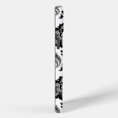 Rococo Damast Patroon Grijs Zwart Wit Case-Mate iPhone Case (Achterkant / Rechts)