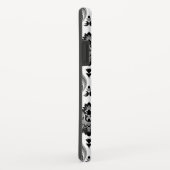 Rococo Damast Patroon Grijs Zwart Wit Case-Mate iPhone Case (Achterkant/rechts)