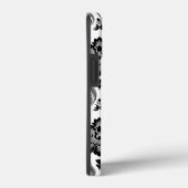 Rococo Damast Patroon Grijs Zwart Wit Case-Mate iPhone Case (Achterkant / Rechts)