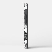 Rococo Damast Patroon Grijs Zwart Wit Case-Mate iPhone Case (Achterkant / Links)