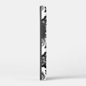 Rococo Damast Patroon Grijs Zwart Wit Case-Mate iPhone Case (Achterkant / Rechts)