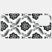 Rococo Damast Patroon Grijs Zwart Wit Case-Mate iPhone Case (Achterkant (horizontaal))