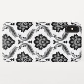 Rococo Damast Patroon Grijs Zwart Wit Case-Mate iPhone Case (Achterkant (horizontaal))