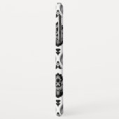Rococo Damast Patroon Grijs Zwart Wit Case-Mate iPhone Case (Achterkant/links)