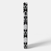 Rococo Damast Patroon Wit op Zwart Case-Mate iPhone Case (Achterkant / Links)