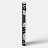 Rococo Damast Patroon Wit op Zwart Case-Mate iPhone Case (Achterkant / Rechts)