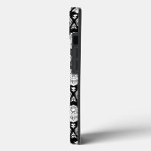 Rococo Damast Patroon Wit op Zwart Case-Mate iPhone Case (Achterkant / Links)