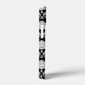 Rococo Damast Patroon Wit op Zwart Case-Mate iPhone Case (Achterkant / Rechts)