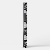 Rococo Damast Patroon Wit op Zwart Case-Mate iPhone Case (Achterkant / Rechts)