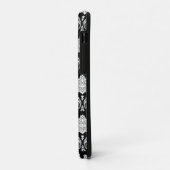 Rococo Damast Patroon Wit op Zwart Case-Mate iPhone Case (Achterkant/links)