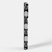 Rococo Damast Patroon Wit op Zwart Case-Mate iPhone Case (Achterkant / Rechts)