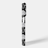 Rococo Damast Patroon Wit op Zwart Case-Mate iPhone Case (Achterkant / Rechts)