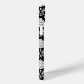Rococo Damast Patroon Wit op Zwart Case-Mate iPhone Case (Achterkant / Rechts)