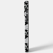 Rococo Damast Patroon Wit op Zwart Case-Mate iPhone Case (Achterkant / Links)