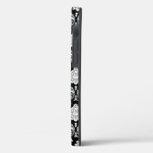 Rococo Damast Patroon Wit op Zwart Case-Mate iPhone Case (Achterkant / Links)
