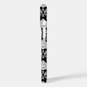 Rococo Damast Patroon Wit op Zwart  Case-Mate iPhone Case (Achterkant / Links)