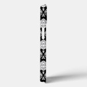 Rococo Damast Patroon Wit op Zwart Case-Mate iPhone Case (Achterkant / Rechts)