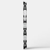 Rococo Damast Patroon Wit op Zwart Case-Mate iPhone Case (Achterkant / Links)
