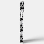 Rococo Damast Patroon Wit op Zwart Case-Mate iPhone Case (Achterkant / Rechts)