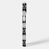 Rococo Damast Patroon Wit op Zwart Case-Mate iPhone Case (Achterkant / Rechts)