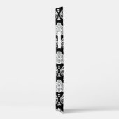 Rococo Damast Patroon Wit op Zwart Case-Mate iPhone Case (Achterkant / Rechts)