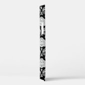Rococo Damast Patroon Wit op Zwart Case-Mate iPhone Case (Achterkant / Rechts)