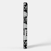 Rococo Damast Patroon Wit op Zwart Case-Mate iPhone Case (Achterkant / Rechts)
