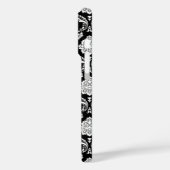 Rococo Damast Patroon Wit op Zwart Case-Mate iPhone Case (Achterkant / Links)